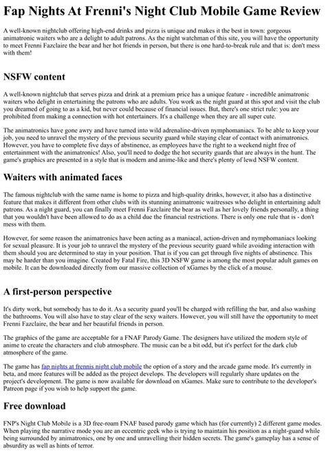 fap nights at frennis v2.3|Fap Nights at Frenni Night Club [v0.2.6] .